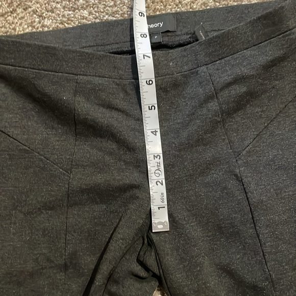 Theory Yoke High Rise Ankle Length Legging in Grey Compact Knit SP - Picture 7 of 8